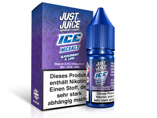 Just Juice - Blackcurrant & Lime Ice - Nikotinsalz Liquid