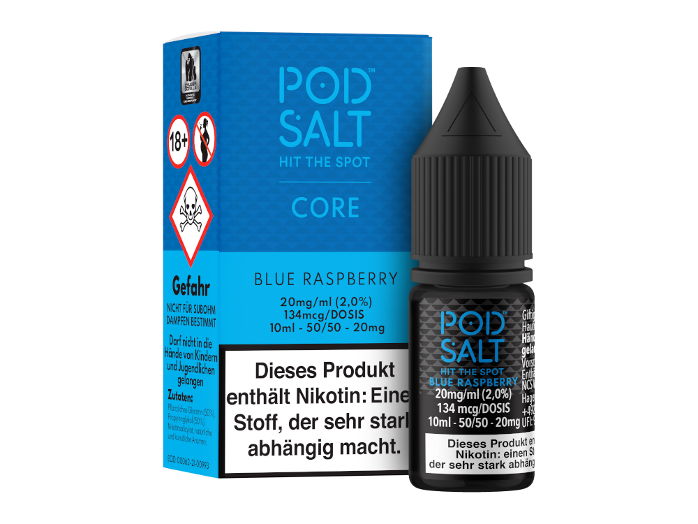 Pod Salt Core - Nikotinsalz Liquid - Blue Raspberry