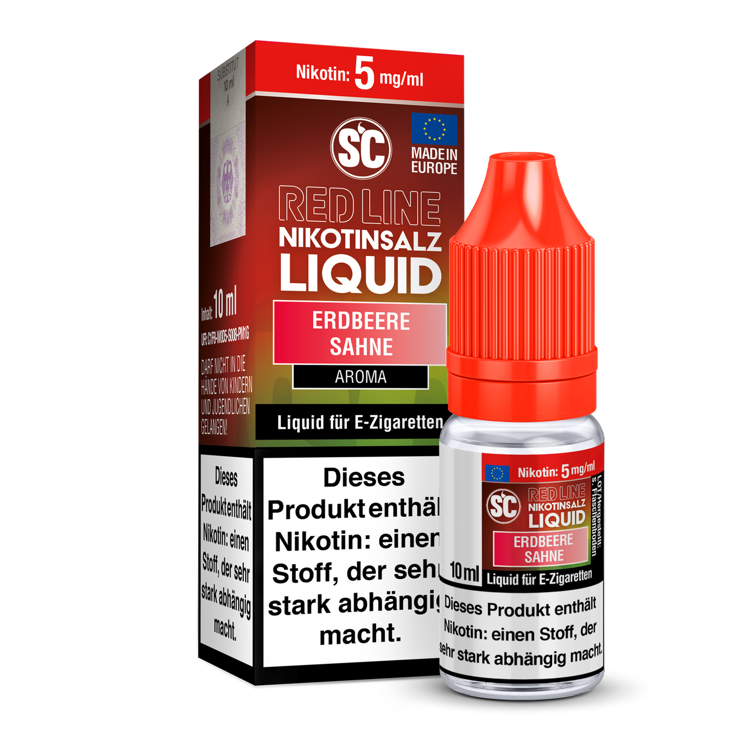 SC - Red Line - Erdbeere Sahne - Nikotinsalz Liquid