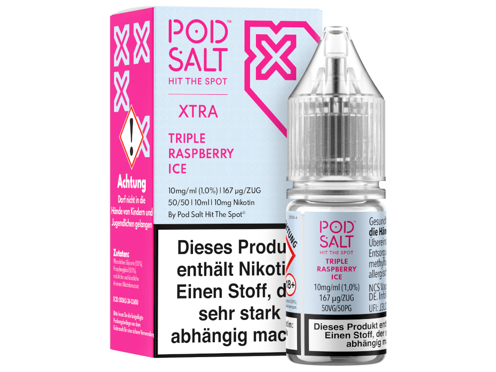 Pod Salt X - Nikotinsalz Liquid  - Triple Raspberry Ice